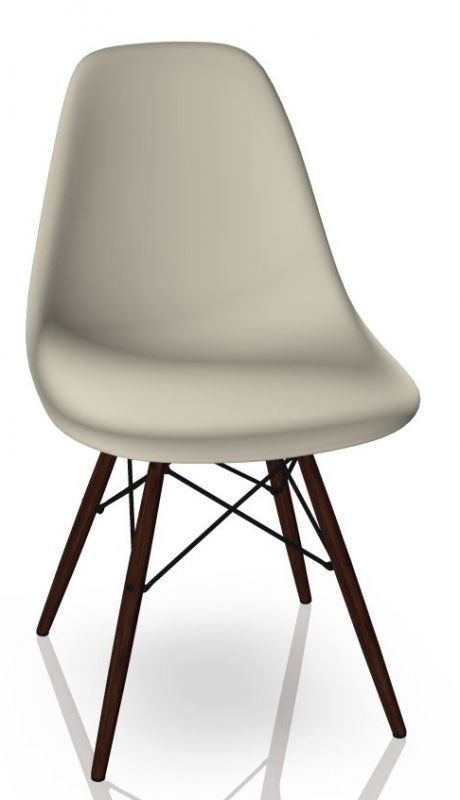 Eames Plastic Side Chair DSW Chair Vitra Maple dark - pebble